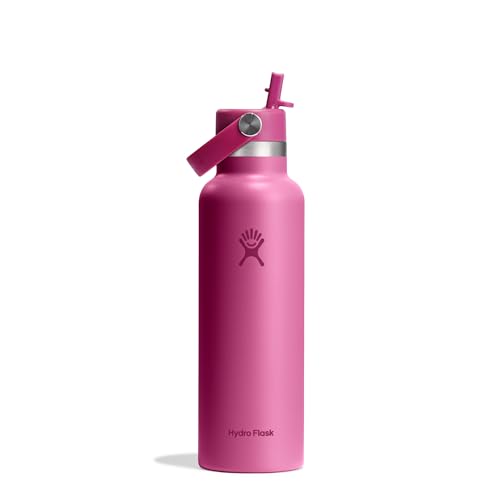 HYDRO FLASK - Standard Mouth Trinkflasche 621ml (21 oz) mit Strohdeckel - Vakuumisolierte, Wiederverwendbare Flasche aus Edelstahl - Auslaufsicherer Deckel - Heiß & Kalt - Reef von Hydro Flask