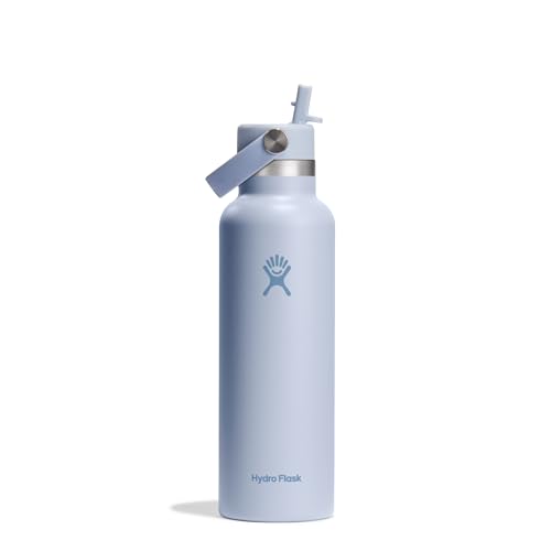 HYDRO FLASK - Standard Mouth Trinkflasche 621ml (21oz) mit Strohdeckel - Vakuumisolierte, Wiederverwendbare Flasche aus Edelstahl - Auslaufsicherer Deckel - Heiß & Kalt - Surf HYDRO FLASK - Standard Mouth Trinkflasche 621ml (21oz) mit Strohdeckel - Vakuumisolierte, Wiederverwendbare Flasche aus Edelstahl - Auslaufsicherer Deckel - Heiß & Kalt - Surf von Hydro Flask