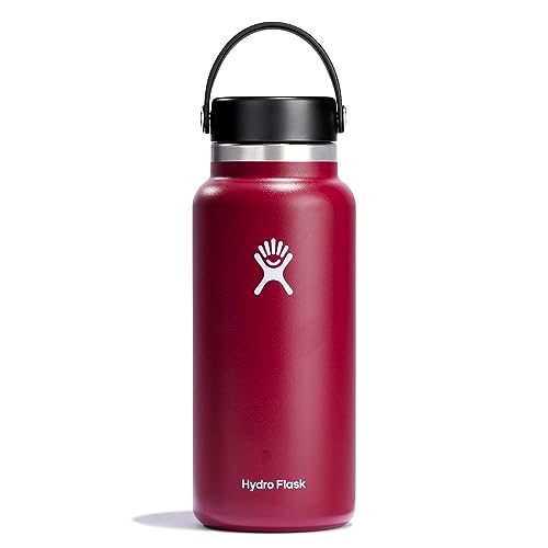 HYDRO FLASK - Trinkflasche 946ml (32oz) - Isolierte Wasserflasche aus Edelstahl - Sportflasche mit auslaufsicherem Flex Cap-Deckel & Gurt - Thermoflasche Spülmaschinenfest - Größe Öffnung - Berry von Hydro Flask