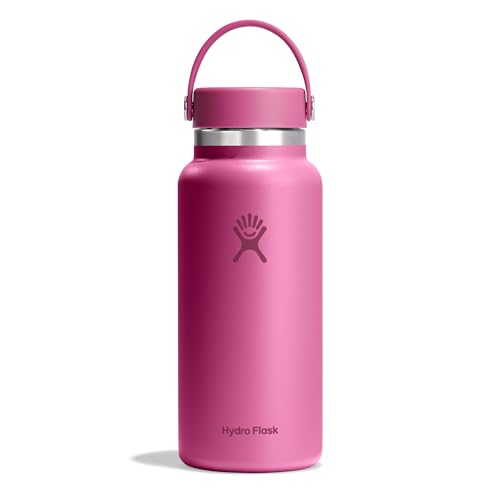HYDRO FLASK - Wide Mouth Trinkflasche 946ml (32 oz) - Isolierte Wasserflasche aus Edelstahl - Sportflasche mit auslaufsicherem Flex Cap-Deckel & Gurt - Thermoflasche Spülmaschinenfest - Reef von Hydro Flask