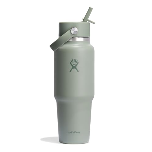 Hydro Flask - Travel Bottle 946 ml (32 oz) - Isolierte Edelstahl-Wasserflasche mit TempShield-Vakuumisolierung und auslaufsicherem Flex-Trinkhalm-Verschluss - Agave Hydro Flask - Travel Bottle 946 ml (32 oz) - Isolierte Edelstahl-Wasserflasche mit TempShield-Vakuumisolierung und auslaufsicherem Flex-Trinkhalm-Verschluss - Agave von Hydro Flask