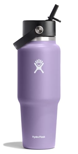 Hydro Flask - Weite Flex-Trinkhalm-Reiseflasche 946 ml (32 OZ) - Isolierte Edelstahl-Wasserflasche mit TempShield-Vakuumisolierung und auslaufsicherem Flex-Trinkhalm-Verschluss - Moonshadow von Hydro Flask