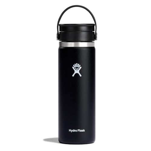 HYDRO FLASK - Coffee Flask 591 ml (20 oz) - Vakuumisolierter Edelstahl-Thermos - Auslaufsicher Flex-Trinkdeckel - Thermos für Kaffee - Größe Öffnung - Black von Hydro Flask