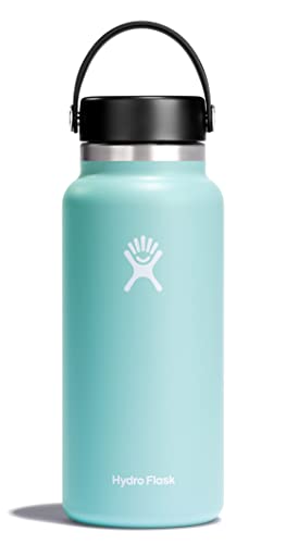 HYDRO FLASK - Trinkflasche 946ml (32oz) - Isolierte Wasserflasche aus Edelstahl - Sportflasche mit auslaufsicherem Flex Cap-Deckel & Gurt - Thermoflasche Spülmaschinenfest - Größe Öffnung - Dew von Hydro Flask