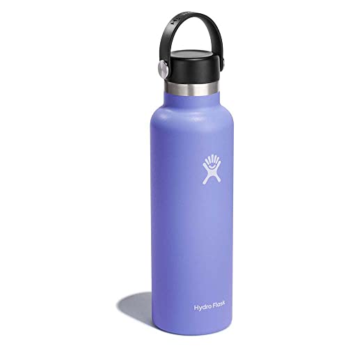HYDRO FLASK - Trinkflasche 621ml (21oz) - Isolierte Wasserflasche aus Edelstahl - Sportflasche mit auslaufsicherem Flex Deckel & Gurt - Thermoflasche Spülmaschinenfest - Kleine Öffnung - Lupine von Hydro Flask