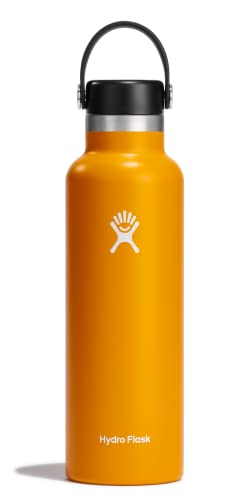 HYDRO FLASK - Trinkflasche 621ml (21oz) - Vakuumisolierte Wasserflasche aus Edelstahl - Sportflasche mit auslaufsicherem Flex Cap-Deckel - Thermoflasche Spülmaschinenfest - Standard-Öffnung - Starfish von Hydro Flask