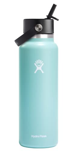 Hydro Flask Weithals-Trinkflasche, Flex-Trinkhalmkappe, 1,2 l, Blau (Dew) von Hydro Flask