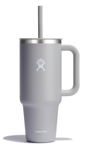 Hydro Flask - Travel Tumbler - Thermobecher 1180 ml (40 Oz) mit verschließbarem Press-In-Strohhalmdeckel - Edelstahl - Doppelwandige Vakuumisolierung - Spritzwassergeschützter Deckel - Birch von Hydro Flask