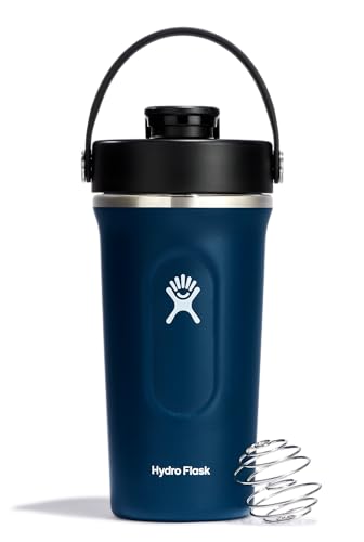 Hydro Flask - Insulated Shaker Bottle - 709 ml (24 oz) isolierte Shaker-Flasche für Proteinshakes, Nahrungsergänzungen und mehr - Indigo von Hydro Flask