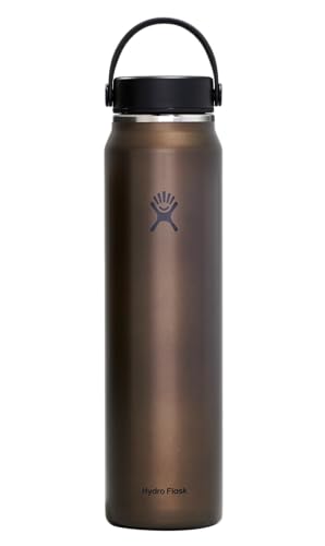 Hydro Flask - Leichte Trinkflasche 1180 ml (40 oz) Trail Series - Vakuumisolierte, Wiederverwendbare Trinkflasche aus Edelstahl mit Auslaufsicherem Flex Deckel - Wide-Öffnung - Obsidian von Hydro Flask
