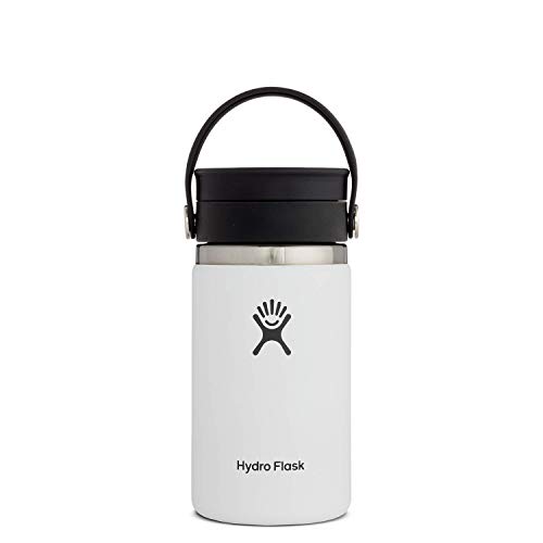 HYDRO FLASK - Reise-Thermos 354ml (12 oz) - Vakuumisolierter Edelstahl-Thermos - Auslaufsicher Flex-Trinkdeckel - Thermos für Kaffee - Größe Öffnung - White von Hydro Flask