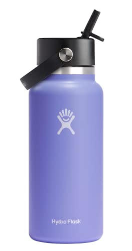 Hydro Flask Weithals-Trinkflasche, Flex-Trinkhalmkappe, 950 ml, Lila (Lupine) von Hydro Flask