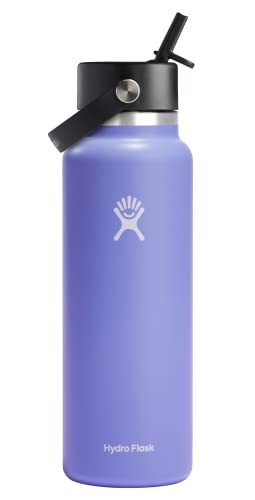 Hydro Flask Weithals-Trinkflasche, Flex-Trinkhalmkappe, Lila (Lupine), 1,2 l von Hydro Flask
