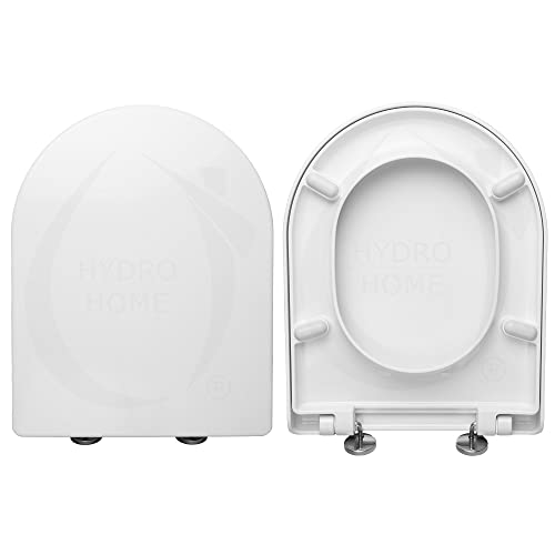 HYDRO HOME WC-Sitz, kompatibel mit Dellarco Duravit, wärmeisolierender Kunststoff, verstellbare Scharniere von oben, Weiß Made in Italy (RAL-Verschluss) von Hydro Home