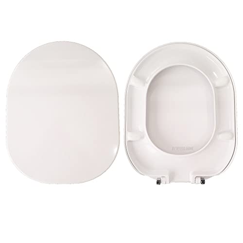 WC-Sitz Ideal Standard Tonic wie Original, WC-Sitz aus wärmeisolierendem Kunststoff mit festen Scharnieren, Wc Achse Farbe Weiß Made in Italy von HYDRO HOME