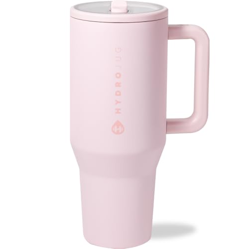 HydroJug Traveler – Wasserflasche mit Griff und Klapp-Trinkhalm, passt in Becherhalter, auslaufsicherer Becher, wiederverwendbar, isolierter Edelstahl und Gummiboden, Geschenke für Damen und Herren, HydroJug Traveler – Wasserflasche mit Griff und Klapp-Trinkhalm, passt in Becherhalter, auslaufsicherer Becher, wiederverwendbar, isolierter Edelstahl und Gummiboden, Geschenke für Damen und Herren, von HydroJug