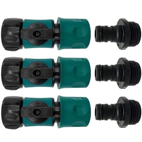 Hydrogarden Absperrventil für Rohr Verbinden Schlauchverbinder mit Absperrventil Extender Universal Ventil Schalter Schläuche Schlauchkupplung einzeln abgestellt Werden von Hydrogarden