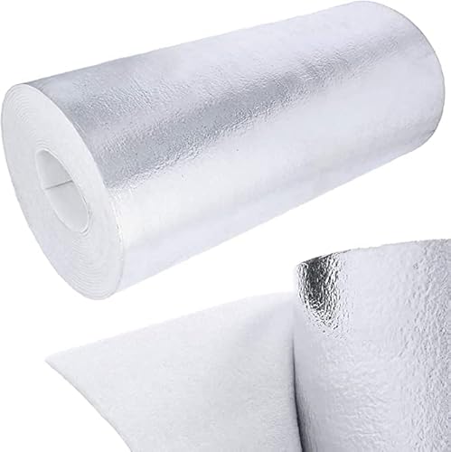 Hydroland Heizkörper Isolierung 5m x 0,48m x 3mm | Wandisolierung Reflexionsplatte Reflektionsfolie Isoliermatten Thermomatte Alufolie Heizung Isolierung Dämmung Isolierfolie Dämmfolie von Hydroland