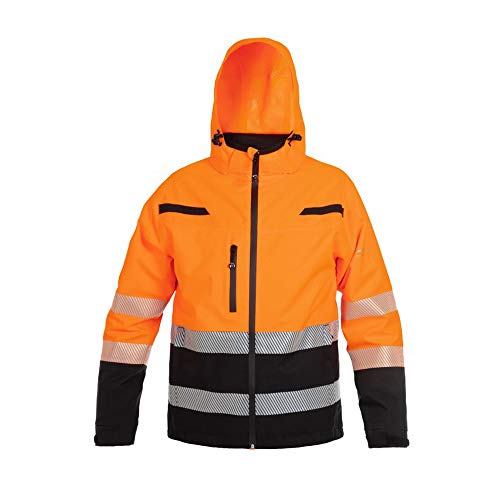 Hydrowear 021000OB-4XL BOSTON Simply No Sweat Light High-Vis Parka, Hi-Vis Orange/Black, Größe 4XL von Hydrowear