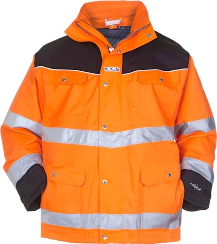 Hydrowear 04026009P Freiburg EN 471 Abnehmbarer Parka aus Toptex Orange/Schwarz Größe 3XL von Hydrowear