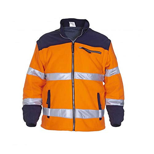 Hydrowear 04026010F Feldkirchen EN 471 Fleece-Jacke aus Toptex Orange/Marine Größe 5XL von Hydrowear