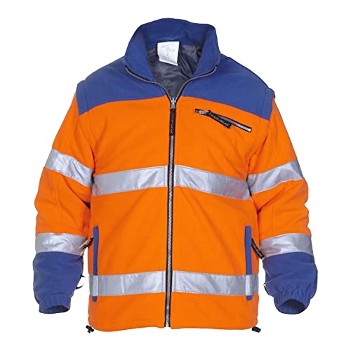 Hydrowear 04026011F Fulda EN 471 Fleece-Jacke aus Toptex Orange/Royalblau Größe L von Hydrowear