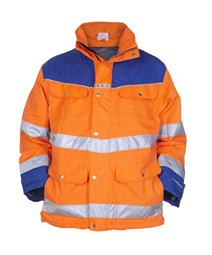 Hydrowear 04026011P Fulda EN 471 Parka abnehmbar in Toptex Orange/Royalblau Größe L von Hydrowear