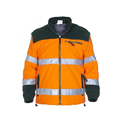 Hydrowear 04026012F Fulham EN 471 Fleece-Jacke aus Toptex Orange/Grün Größe L von Hydrowear