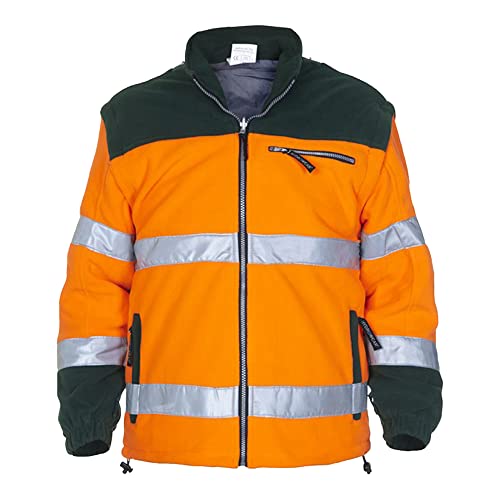 Hydrowear 04026012F Fulham EN 471 Fleece-Jacke aus Toptex Orange/Grün Größe M von Hydrowear