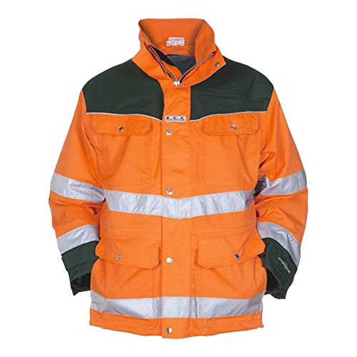 Hydrowear 04026012P Fulham EN 471 Abnehmbarer Parka aus Toptex Orange/Grün Größe XL von Hydrowear