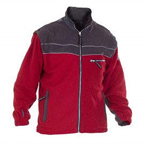 Hydrowear 04026023F Kiel Klassische Fleece-Jacke Rot/Grau Größe 3XL von Hydrowear