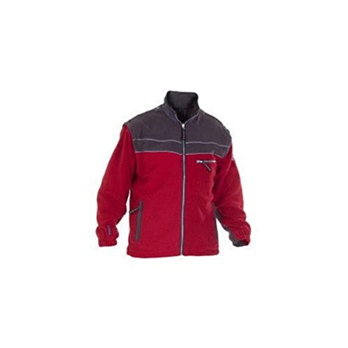 Hydrowear 04026023F Kiel Klassische Fleece-Jacke Rot/Grau Größe S von Hydrowear