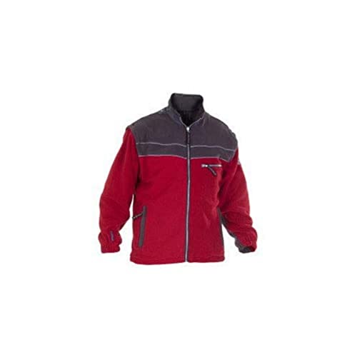 Hydrowear 04026023F Kiel Klassische Fleece-Jacke Rot/Grau Größe XXL von Hydrowear