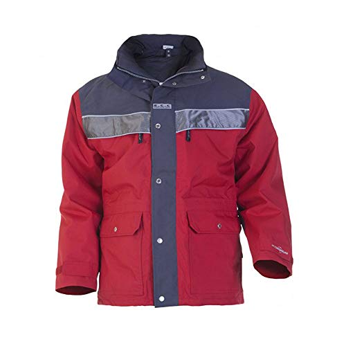 Hydrowear 04026023P Kiel Klassischer abnehmbarer Parka aus Toptex Rot/Grau Größe XL von Hydrowear