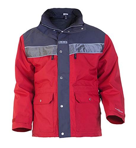 Hydrowear 04026023P Kiel Klassischer abnehmbarer Parka aus Toptex Rot/Grau Größe XXL von Hydrowear