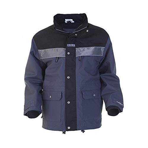 Hydrowear 04026024P Kiel Klassischer abnehmbarer Parka aus Toptex Schwarz/Grau Größe 4XL von Hydrowear