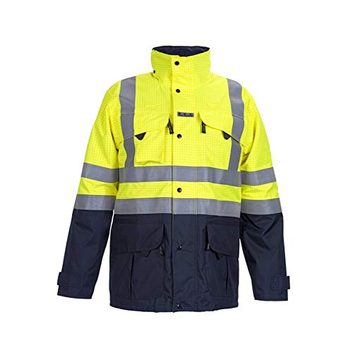 Hydrowear 043445YNP-4XL MIRAMAS Fr Ast Parka, Hi-Vis Yellow/Navy, Größe 4XL von Hydrowear