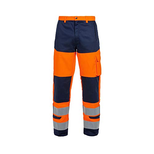 Hydrowear 043496ON-48 S MELROSE Venture Line High-Vis Bundhose, Hi-Vis Orange/Navy, Größe 48/S von Hydrowear