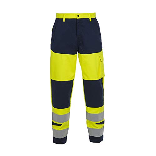 Hydrowear 043496YN-52 S MELROSE Venture Line High-Vis Bundhose, Hi-Vis Yellow/Navy, Größe 52/S von Hydrowear