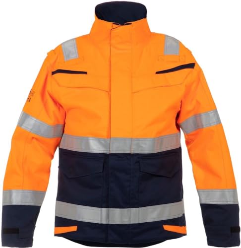 Hydrowear 043750ONP March Abnehmbarer Winter-Parka Orange/Marine Größe 3XL von Hydrowear