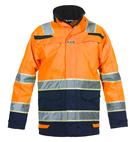 Hydrowear 131001ONP Italië Abnehmbarer Parka Orange/Marine Größe L von Hydrowear