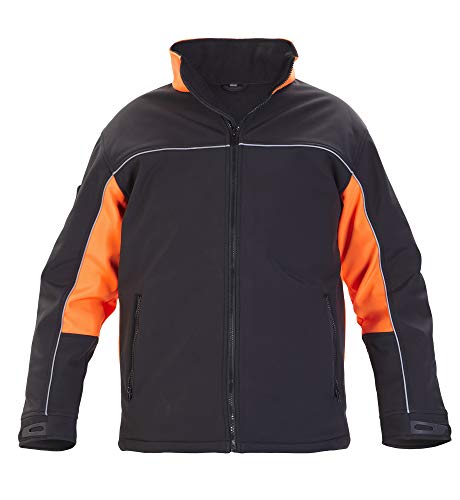 Hydrowear 42610 Rio Softshell-Jacke Schwarz/Orange Größe 4XL von Hydrowear