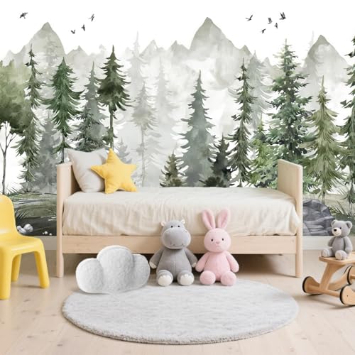 HyeeArt Tropischer Dschungel Wandbild mit Pfingstrosen, Palmen und Elefanten auf goldenem Marmor, nicht klebende Tapete für Kinderzimmer, Schlafzimmer oder Büro, Kleister (Wallpaper-03, 269,2 x 177,8 von HyeeArt