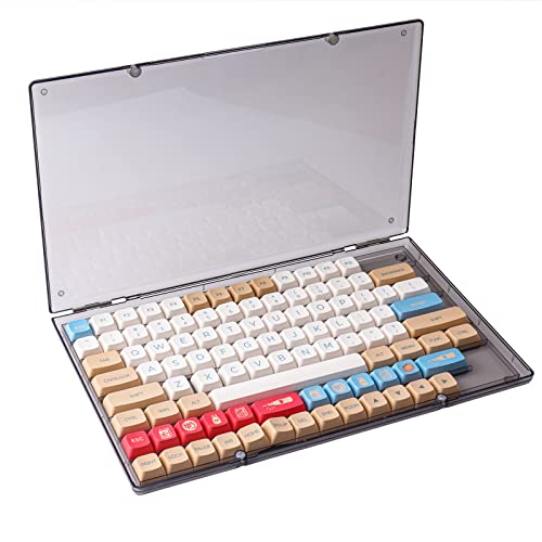 Hyekit Aufbewahrungsbox für Tastenkappen, 1 Stück ABS staubdichte Vitrine mit Magnetverschlüssen, transparente Sammelbox für Cherry XDA SA OEM MSA DSA Profil Mechanische Tastatur Tastenkappe (Schwarz von Hyekit