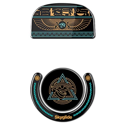 Hyekit - Schnellste und glatteste Mausfüße/Skates für Logitech G Pro X Superlight aus gehärtetem Glas, superschnelle, glatte und langlebige Sohle [Eye of Horus] von Hyekit
