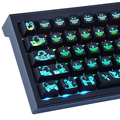 Hyekit Tastenkappen 108 Tasten Hintergrundbeleuchtung Tastenkappen-Set OEM-Profil Doppelschuss Glanz durch benutzerdefinierte Tastenkappen für Cherry Gateron MX Switches Mechanische Tastatur von Hyekit