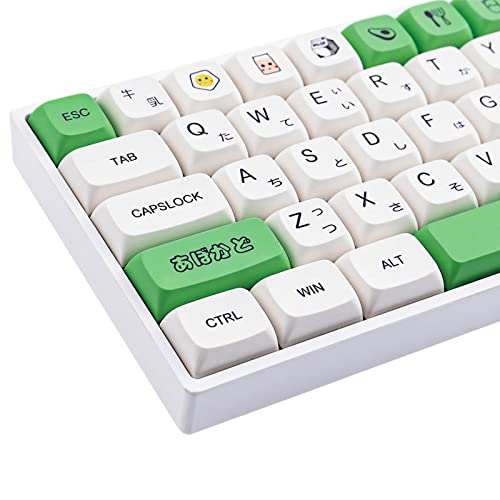PBT Keycaps 137 Tasten XDA Profil Keycaps Dye-Sublimation Japanisches Avocado-Design Keycap für Cherry Gateron MX Switches mechanische Tastaturen von Hyekit