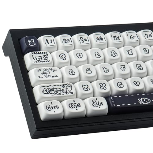 PBT Keycaps MOA Keycaps, Cute Keycaps for Mechanical Keyboard, 130 Keys, Dye-Sublimation Custom Keyboard Keycap Set for 61/64/68/84/87/100/104/108 Cherry MX Mechanical Keyboard, Carrot Rabbit, Blue PBT Keycaps MOA Keycaps, Cute Keycaps for Mechanical Keyboard, 130 Keys, Dye-Sublimation Custom Keyboard Keycap Set for 61/64/68/84/87/100/104/108 Cherry MX Mechanical Keyboard, Carrot Rabbit, Blue von Hyekit