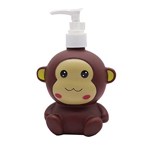 Hyever Elefant Koala Affe Niedlich Cartoon Tier Hand Seife Pumpe Lotion, Handseife, Shampoo, Duschgel Spender, geeignet für Badezimmer, Küche, Arbeitsplatten Badezimmer Zubehör (Affe) von Hyever