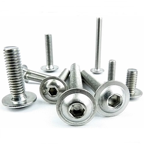 10 Pack M3 X 4 Edelstahl A2 mit Flansch-Taste mit Innensechskant Schrauben der Verkleidung von Hyfive